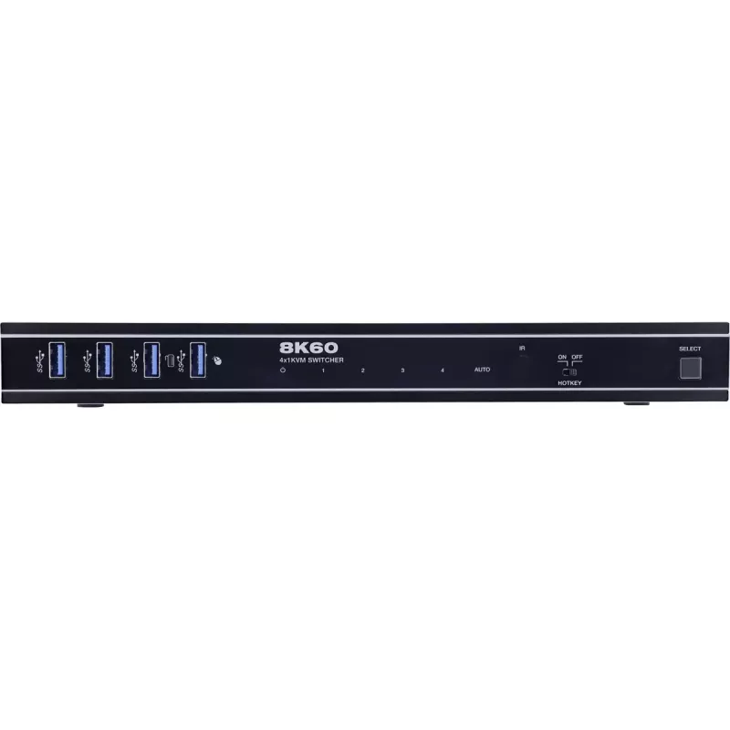 InLine 57885D KVM-switch, 4-weg, HDMI, 8K@60Hz, USB 3.2, met IR en RS-232