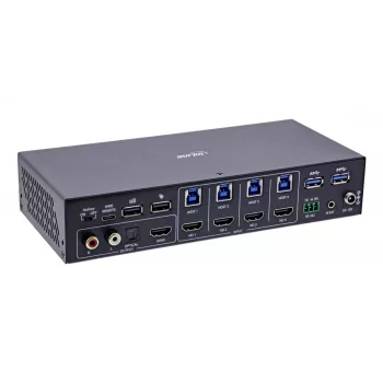 InLine 57885I KVM-switch, 4-weg, HDMI, 4K60Hz, multiviewer, USB-hub, zwart
