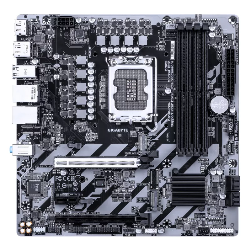 Gigabyte Q870M D3H Moederbord, LGA1851, Micro ATX, Q870