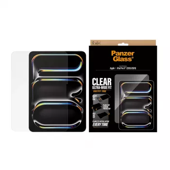 PanzerGlass gehardglas beeldschermbescherming voor iPad Pro 11 inch (2024–2025) — Ultra-Wide Fit, FastFit-gereedschap