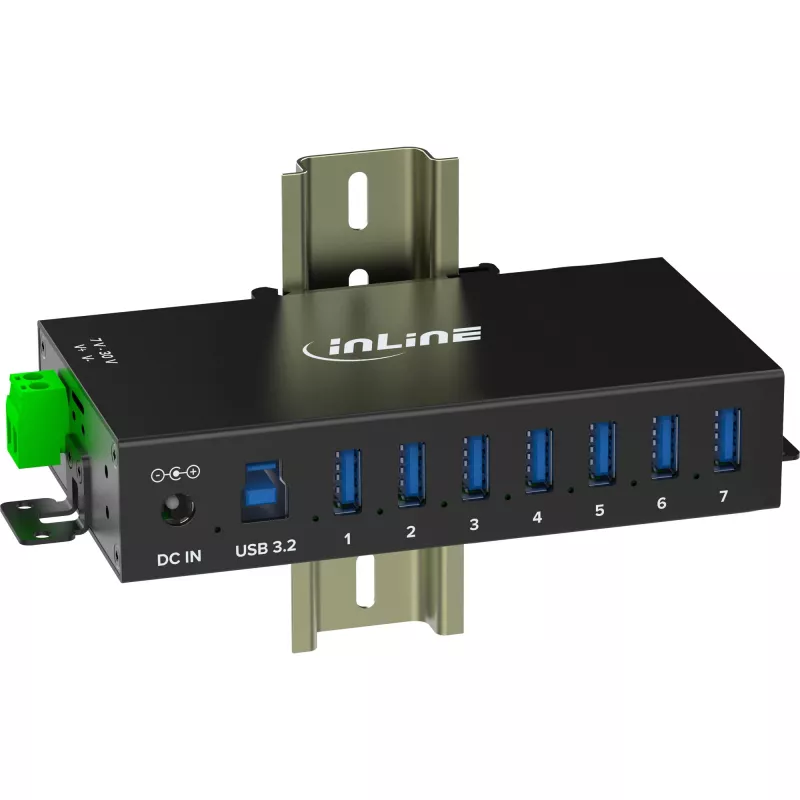 InLine 35396B interface-hub USB 3.2 Gen 1 (3.1 Gen 1) Type-B 5000 Mbit/s zwart