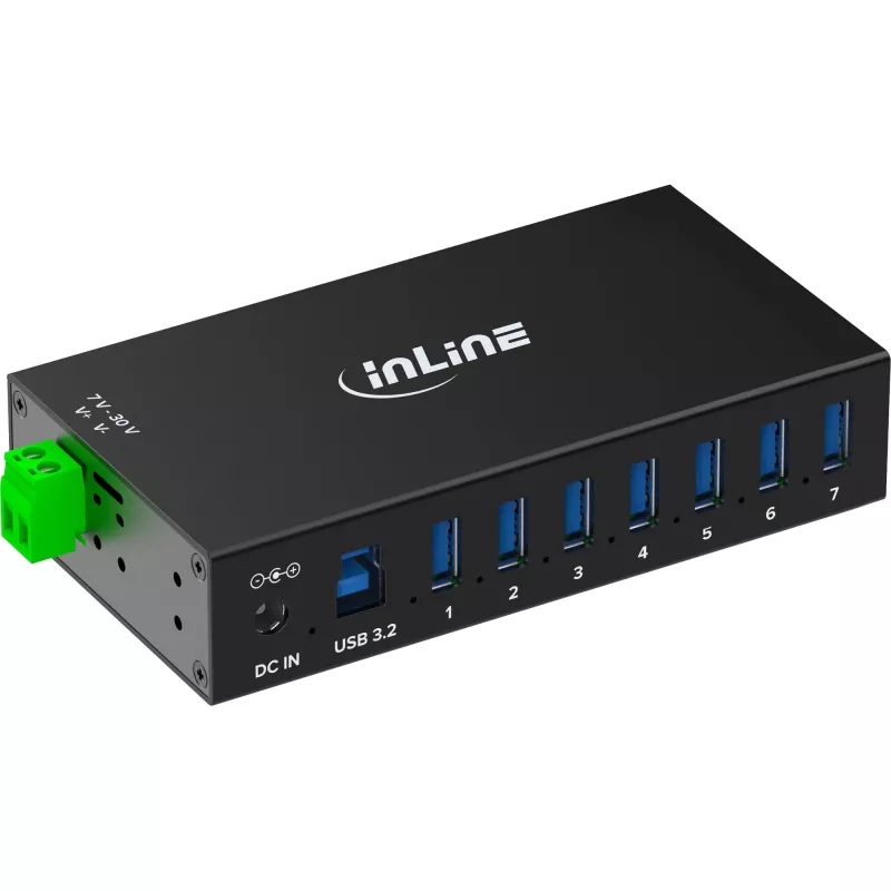 InLine 35396B interface-hub USB 3.2 Gen 1 (3.1 Gen 1) Type-B 5000 Mbit/s zwart