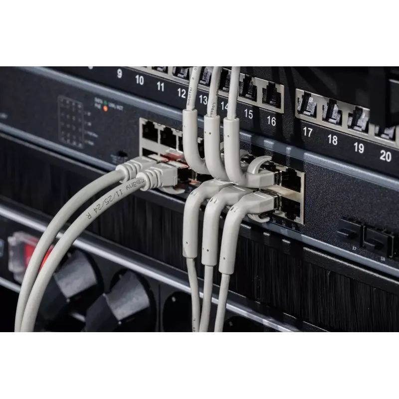 Digitus CAT 6A F-FTP buigbare patchkabel koper 1 m grijs