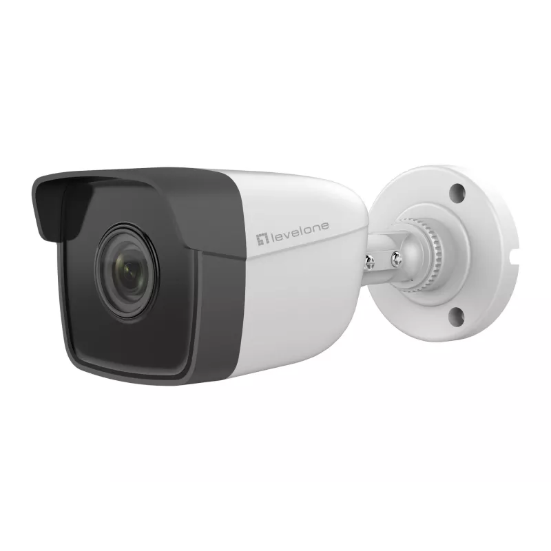LevelOne GEMINI vaste IP-camera, 2 megapixel, H.265, 802.3af PoE, IR-LED's, binnen/buiten