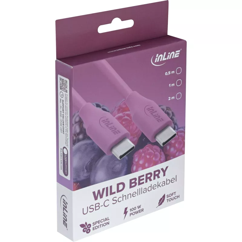 InLine 35892P USB-kabel USB 2.0 2 m USB C violet
