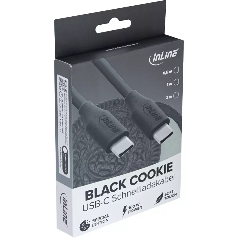 USB-kabel InLine 35895 0,5 m USB-C zwart USB 2.0 0,48 Gbit/s