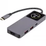 USB-C-interfacehub InLine 35392D USB 3.2 Gen 2 Type-C host naar HDMI, USB-A, USB-C 10000 Mbit/s grijs