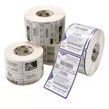 Gestanste etiketten Zebra Z-Perform 1000D wit permanente lijm