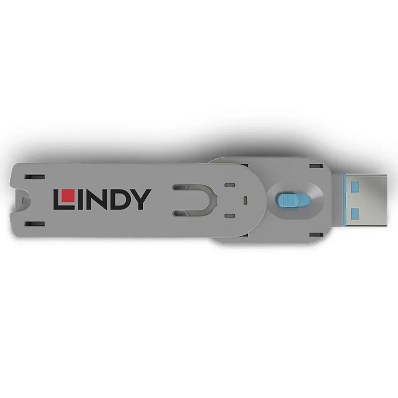 Port-Blocker-sleutel Lindy USB Type-A Port Blocker Key Blauw