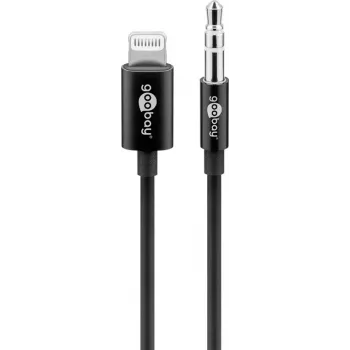 Audio-verbindingskabel Goobay Apple Lightning naar 3,5 mm 1 m zwart