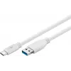USB-kabel Goobay 67188 USB 3.2 Gen 1 1m USB C USB A wit