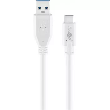 USB-kabel Goobay 67188 USB 3.2 Gen 1 1m USB C USB A wit