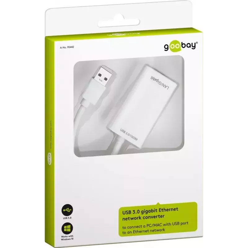 USB 3.0 Gigabit Ethernet netwerkadapter Goobay 95442