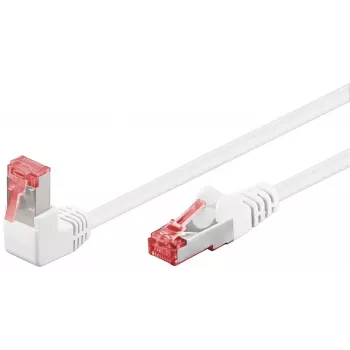 Patchkabel Goobay CAT 6 90° haaks S/FTP wit 10m
