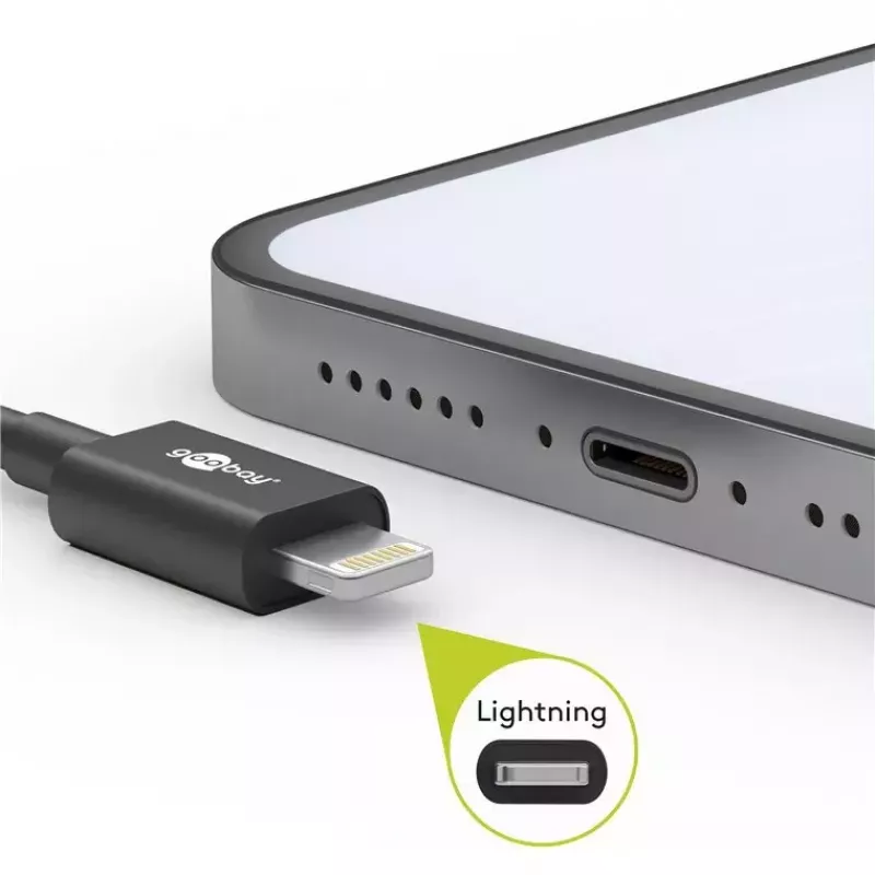 Lightning USB laad- en synchronisatiekabel Goobay 72906
