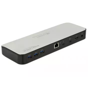 Laptop dock DeLOCK 87725 bedraad Thunderbolt 3 zwart zilver