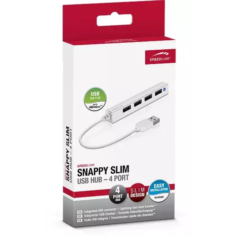 USB-hub SPEEDLINK SNAPPY slank SL-140000-WE