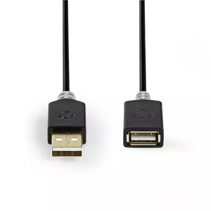 USB-kabel Nedis CCBW60010AT20 2 m USB 2.0 USB A antraciet