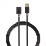 USB-kabel Nedis CCBW60010AT20 2 m USB 2.0 USB A antraciet