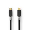 USB-kabel Nedis CCBW64020AT20 USB4 Gen 2x2 2 m USB C zwart zilver