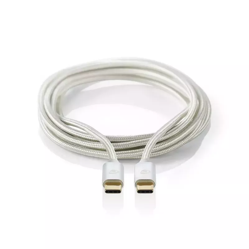 USB-kabel Nedis CCTB60700AL20 2m USB C aluminium USB 2.0