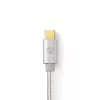 USB-kabel Nedis CCTB60700AL20 2m USB C aluminium USB 2.0