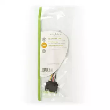 Nedis CCGP73520VA015 interne stroomkabel 0,15 m 2 x SATA 15-polig Molex 4-polig