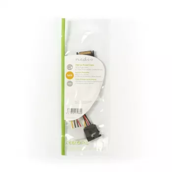 Nedis CCGP73555VA015 interne stroomkabel 0,15 m SATA 15-polig Molex