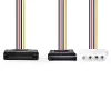 Nedis CCGP73555VA015 interne stroomkabel 0,15 m SATA 15-polig Molex