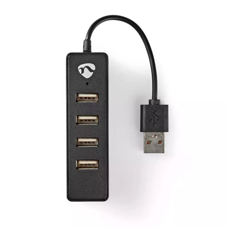 USB-hub Nedis UHUBU2420BK USB 2.0 480 Mbit/s zwart