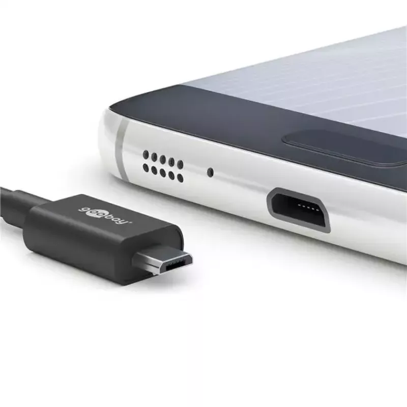 Goobay 49603 Micro-USB-voeding, 15 W, 3 A, 5 V, zwart