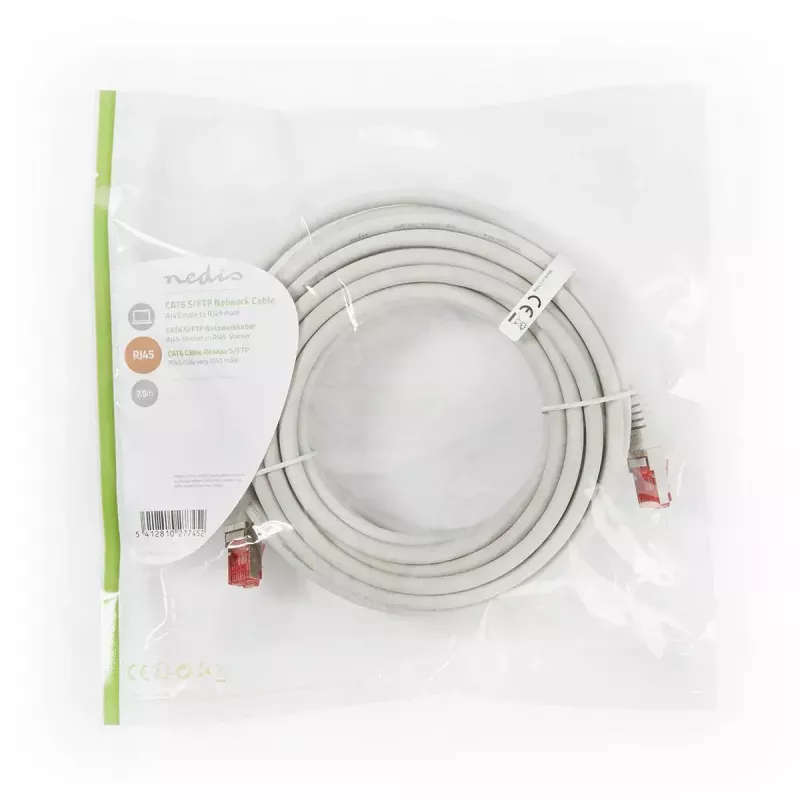 Netwerkkabel Nedis CCGP85221GY75 7,5 m Cat6 SF/UTP