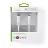 Lightning-kabel Nedis CCGW39650WT10 1m wit USB C