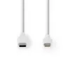 Lightning-kabel Nedis CCGW39650WT10 1m wit USB C