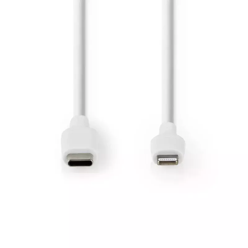 Lightning-kabel Nedis CCGW39650WT10 1m wit USB C