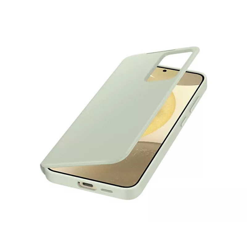 Wallet hoesje Samsung Galaxy S24+ groen monochromatisch