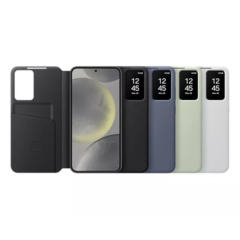 Wallet hoesje Samsung Galaxy S24+ groen monochromatisch