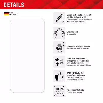 Displex Smart Glass (9H) voor Samsung Galaxy A24/A25 5G, montagesticker, breukvast
