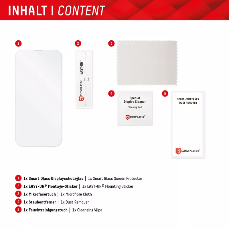 Displex Smart Glass (9H) voor Samsung Galaxy A24/A25 5G, montagesticker, breukvast