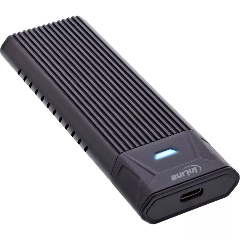 InLine USB3.2 Gen.2 USB-C naar M.2 SSD (PCIe NVMe & SATA) behuizing