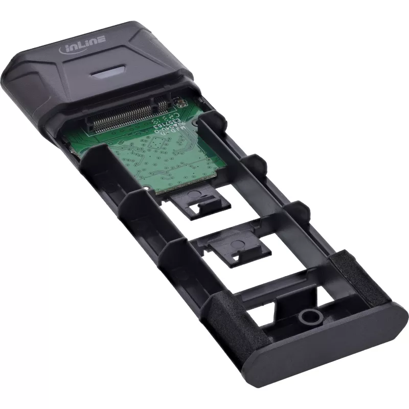 InLine USB3.2 Gen.2 USB-C naar M.2 SSD (PCIe NVMe & SATA) behuizing