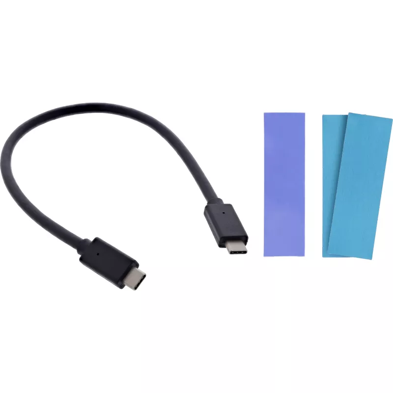 InLine USB3.2 Gen.2 USB-C naar M.2 SSD (PCIe NVMe & SATA) behuizing