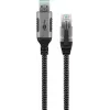 Goobay kabeladapter USB A RJ-45 15m zwart zilver