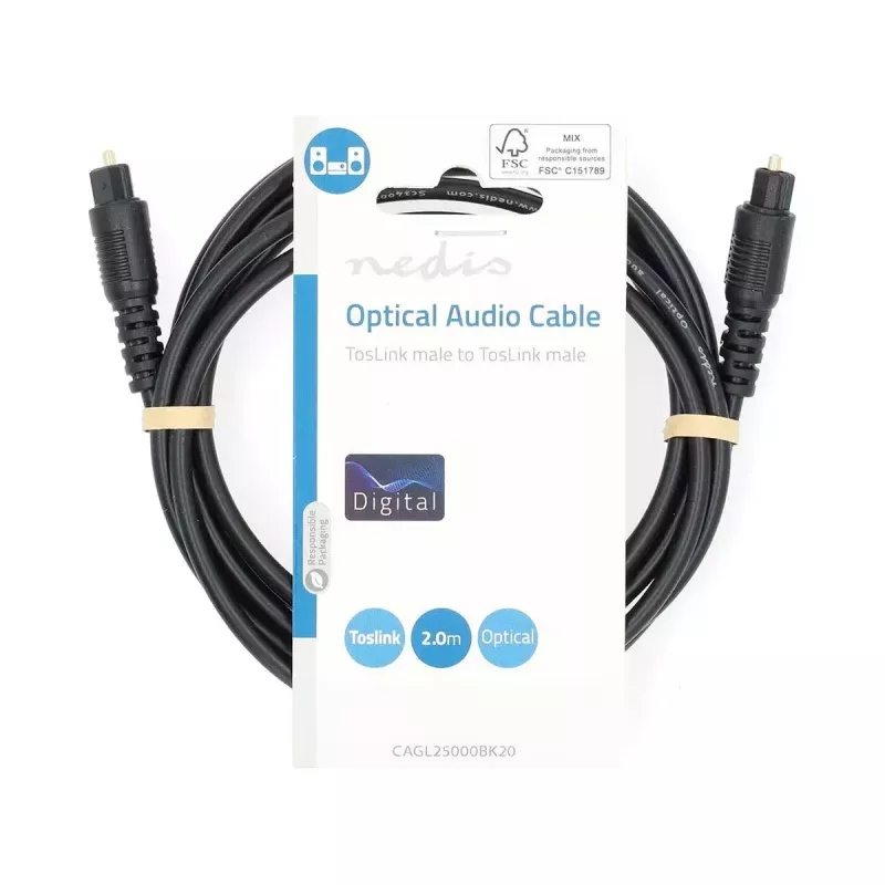 Nedis CAGL25000BK10 audiokabel 1 m TOSLINK zwart