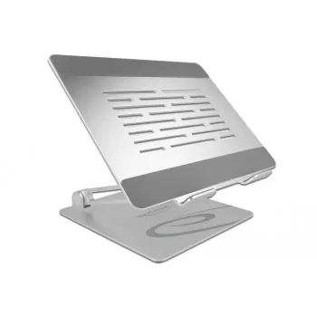 Laptopstandaard DeLOCK 18414 verstelbaar aluminium breedte 280 mm diepte 230 mm hoogte 40 mm