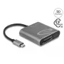 Kaartlezer DeLOCK 91000 USB 3.2 Gen 2 Type-C grijs CFexpress SD