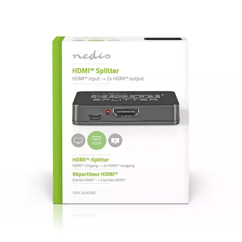 Videosplitter Nedis VSPL34002BK