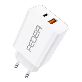 Oplader voor mobiele apparaten PEDEA 60040100 universeel wit AC snelladen binnen