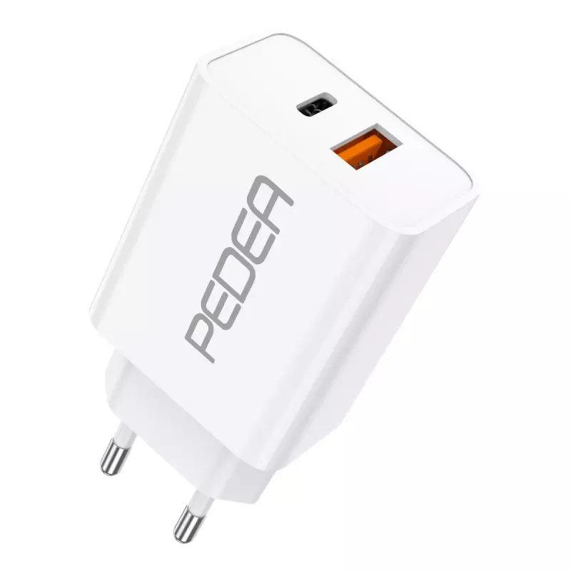 Oplader voor mobiele apparaten PEDEA 60040100 universeel wit AC snelladen binnen