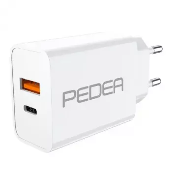 Oplader voor mobiele apparaten PEDEA 60040100 universeel wit AC snelladen binnen